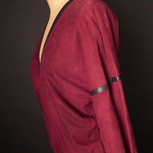 1980s Purple Suede Dress